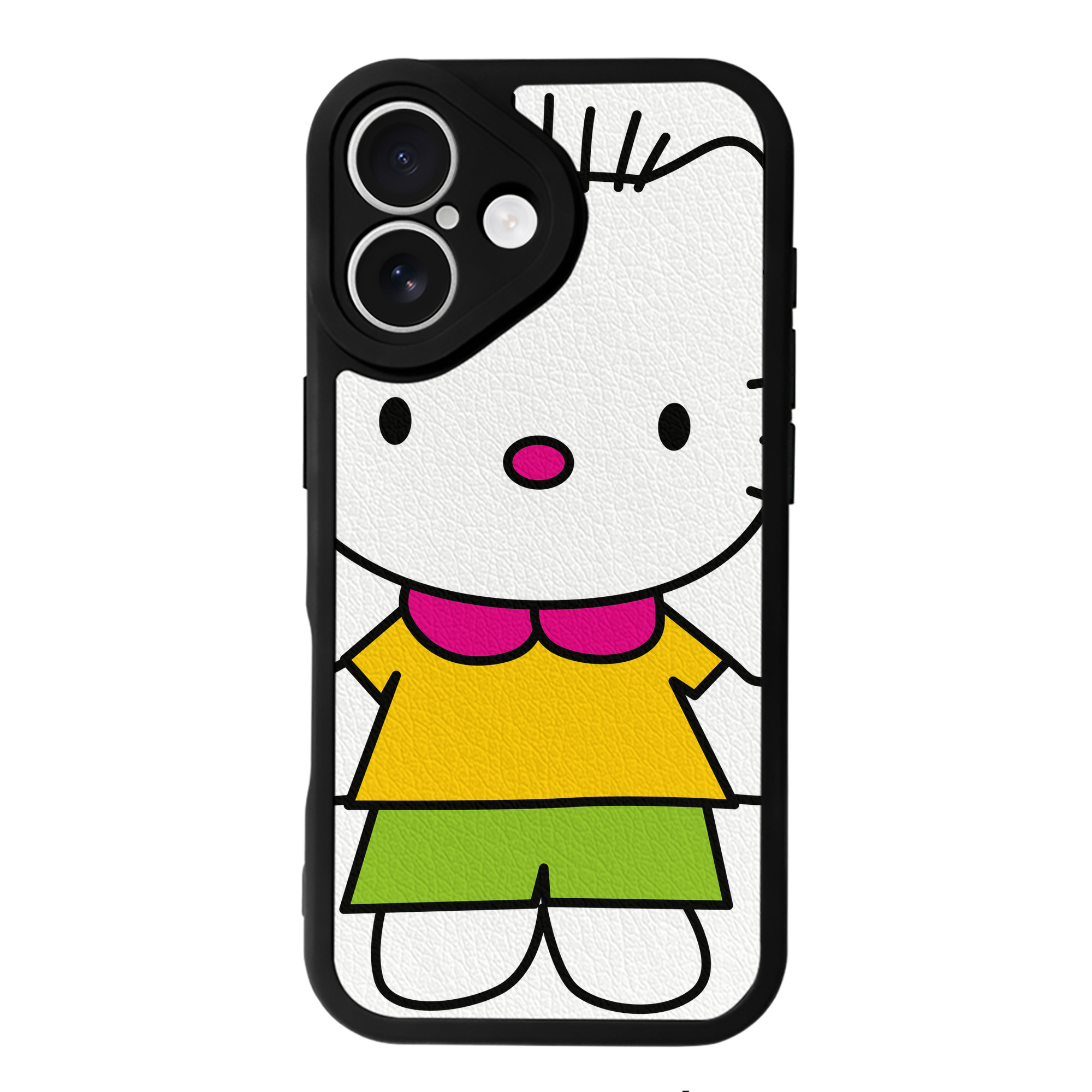 （画像用） Hello Kitty ハローキティ 【iPhone 16シリーズ対応】シリコンスマホケース（レザー調） 材質：シリコン